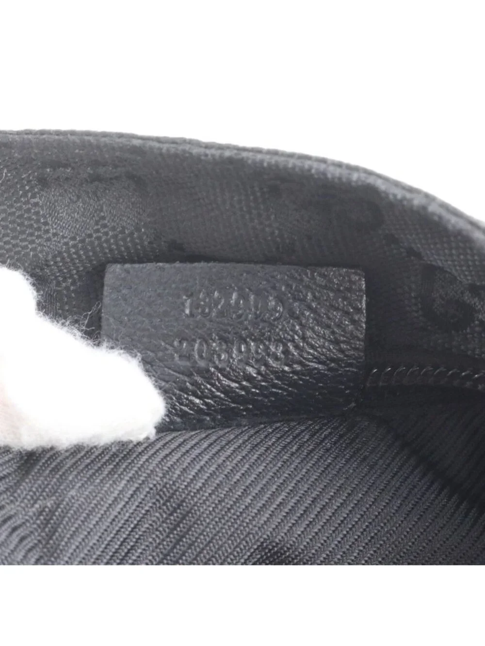 Gucci GG Canvas Leather Shoulder Bag Crossbody Messenger Black